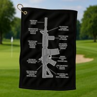 Gun For keeping Freedom Discreet Golf Towel