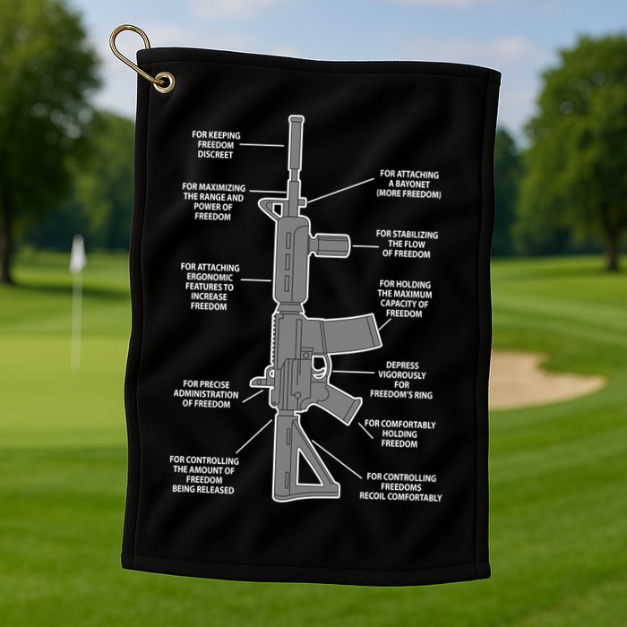 Gun For keeping Freedom Discreet Golf Towel