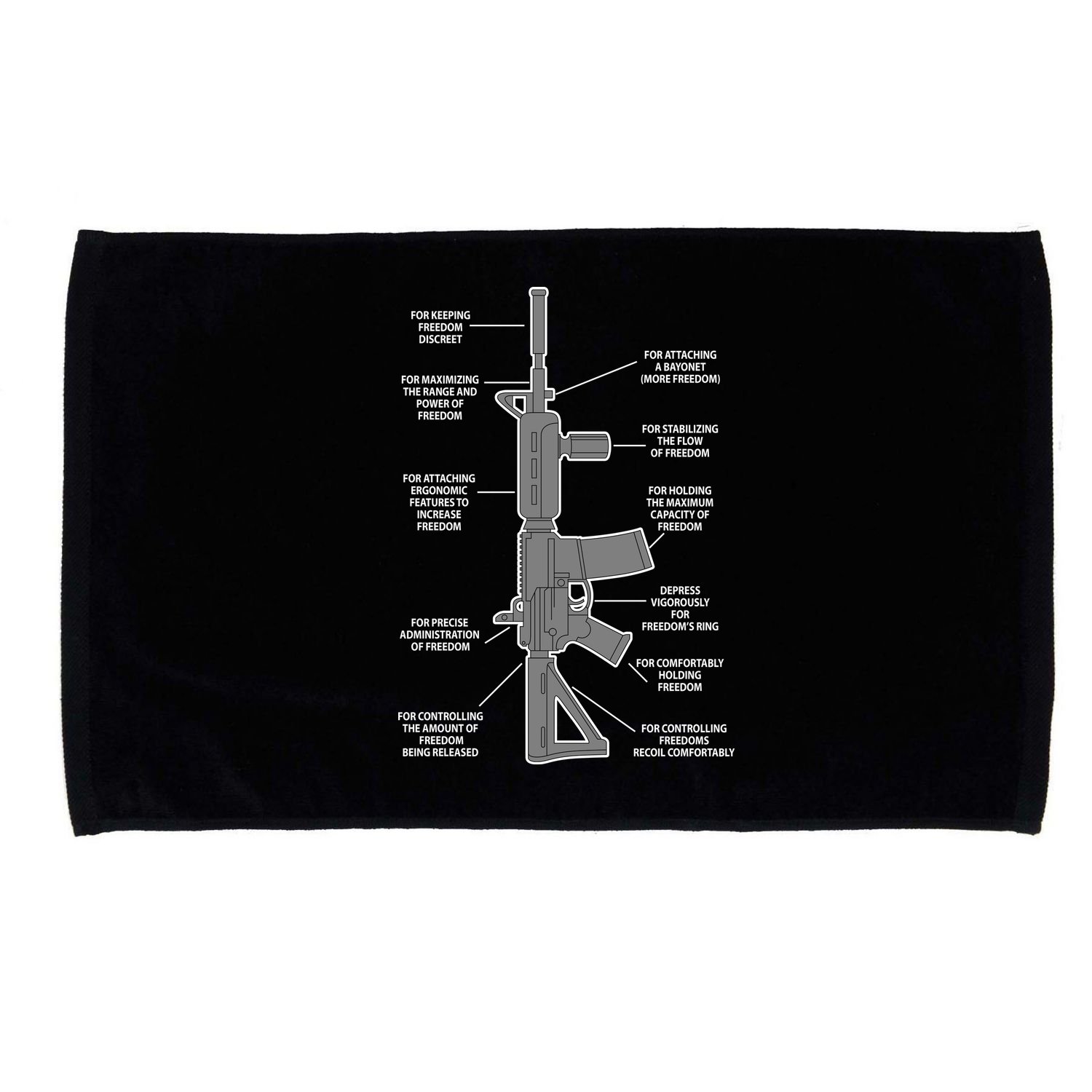 Gun For keeping Freedom Discreet Microfiber Hand Towel