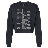 Gun For keeping Freedom Discreet Cropped Pullover Crew