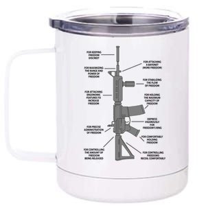 Gun For keeping Freedom Discreet 12 oz Stainless Steel Tumbler Cup