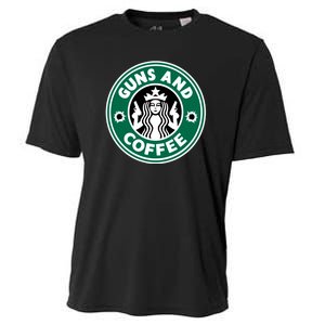 Guns And Coffee Cooling Performance Crew T-Shirt