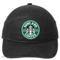 Guns And Coffee 7-Panel Snapback Hat