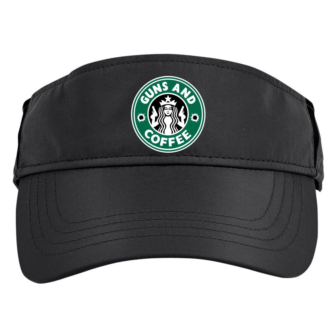Guns And Coffee Adult Drive Performance Visor