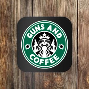 Guns And Coffee Coaster