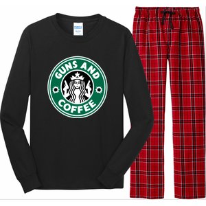 Guns And Coffee Long Sleeve Pajama Set