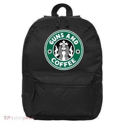 Guns And Coffee 16 in Basic Backpack