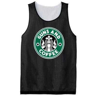 Guns And Coffee Mesh Reversible Basketball Jersey Tank