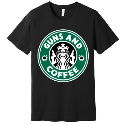 Guns And Coffee Premium T-Shirt