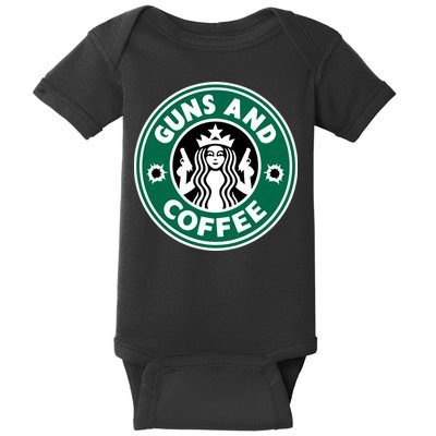 Guns And Coffee Baby Bodysuit