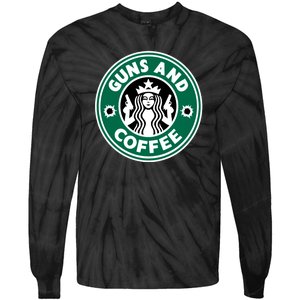 Guns And Coffee Tie-Dye Long Sleeve Shirt