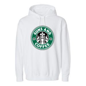 Guns And Coffee Garment-Dyed Fleece Hoodie