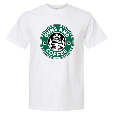 Guns And Coffee Garment-Dyed Heavyweight T-Shirt