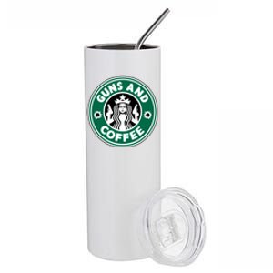 Guns And Coffee Stainless Steel Tumbler