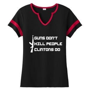 Guns Don't Kill People Clintons Do Ladies Halftime Notch Neck Tee