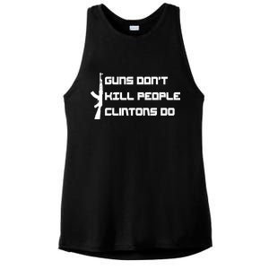 Guns Don't Kill People Clintons Do Ladies PosiCharge Tri-Blend Wicking Tank