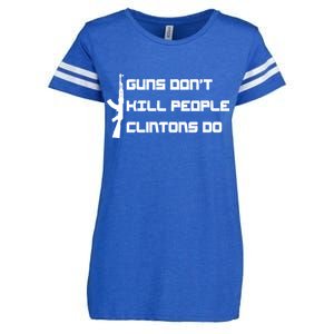 Guns Don't Kill People Clintons Do Enza Ladies Jersey Football T-Shirt