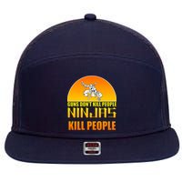 Guns Don't Kill People Grandmas With handsome Grandsons Do 7 Panel Mesh Trucker Snapback Hat