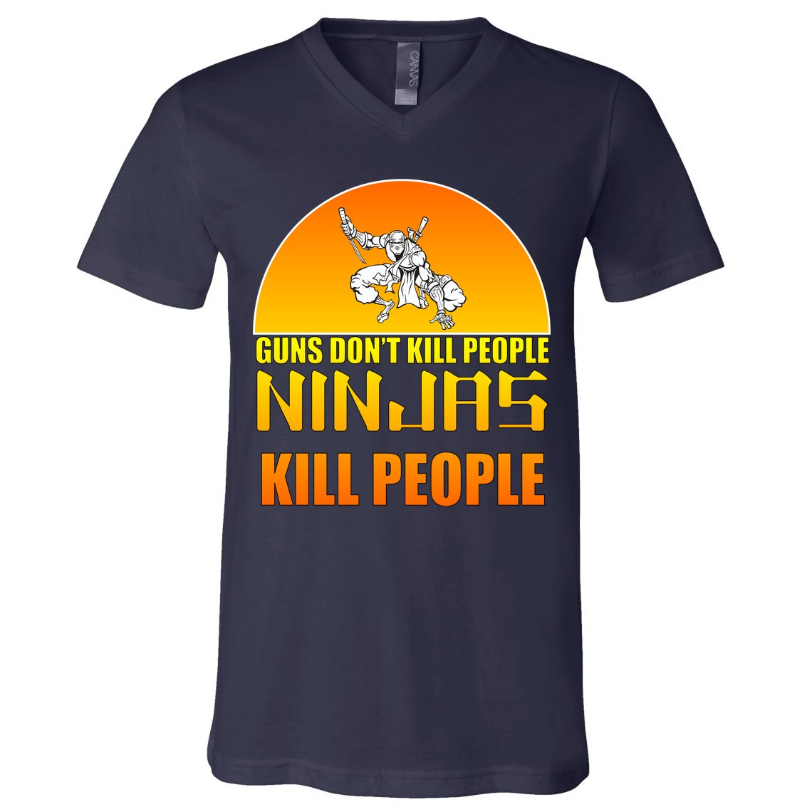 Guns Don't Kill People Grandmas With handsome Grandsons Do V-Neck T-Shirt