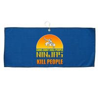 Guns Don't Kill People Grandmas With handsome Grandsons Do Large Microfiber Waffle Golf Towel