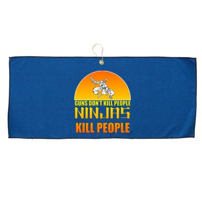 Guns Don't Kill People Grandmas With handsome Grandsons Do Large Microfiber Waffle Golf Towel