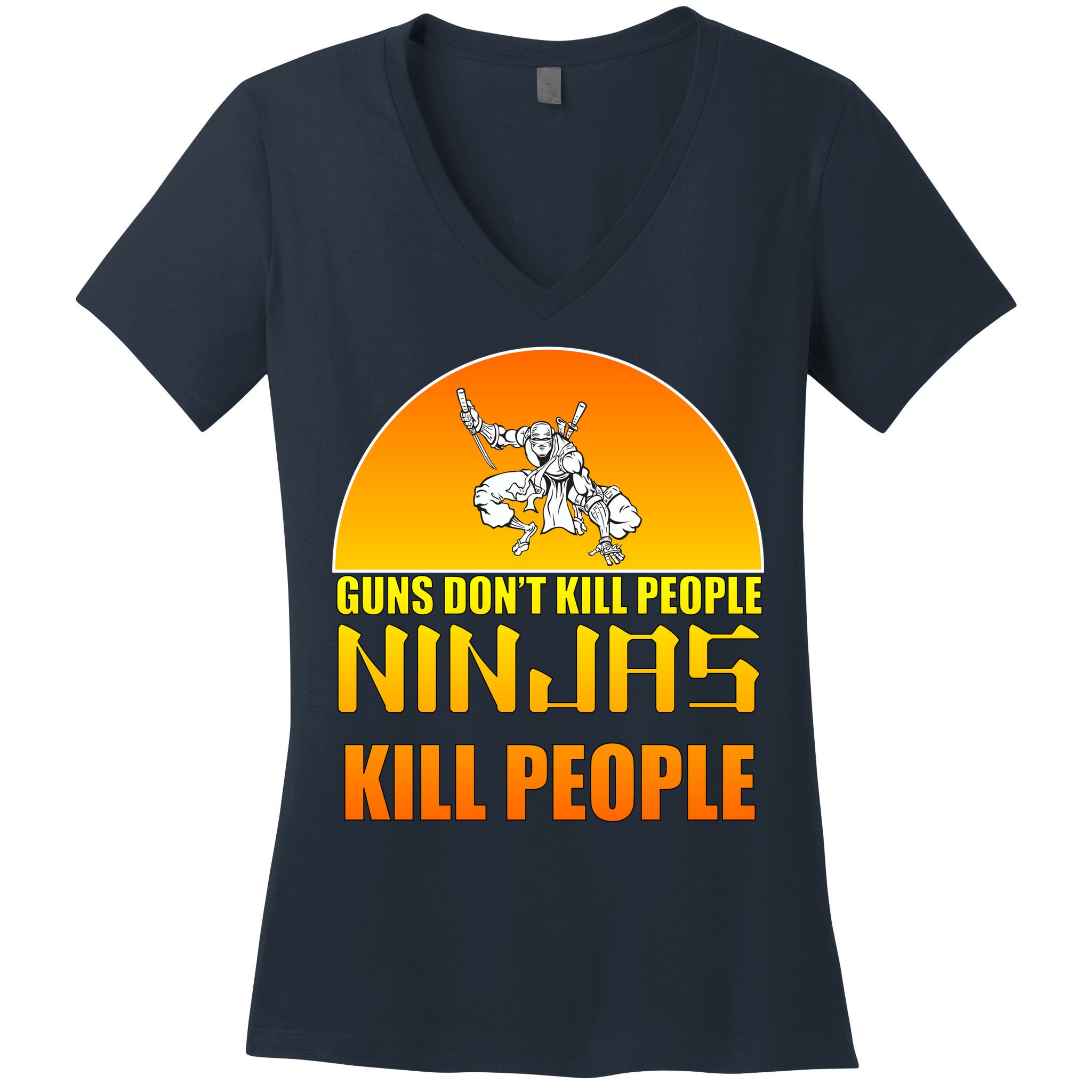 Guns Don't Kill People Grandmas With handsome Grandsons Do Women's V-Neck T-Shirt