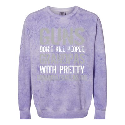 Guns Don't Kill People Grandpas Do Colorblast Crewneck Sweatshirt