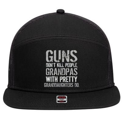 Guns Don't Kill People Grandpas Do 7 Panel Mesh Trucker Snapback Hat