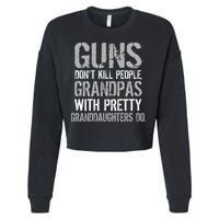 Guns Don't Kill People Grandpas Do Cropped Pullover Crew