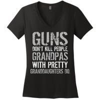 Guns Don't Kill People Grandpas Do Women's V-Neck T-Shirt