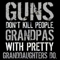 Guns Don't Kill People Grandpas Do Women's V-Neck T-Shirt