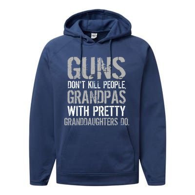 Guns Don't Kill People Grandpas Do Performance Fleece Hoodie