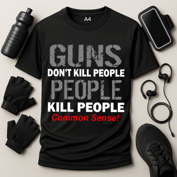 Guns Don't Kill People Kill People Cooling Performance Crew T-Shirt