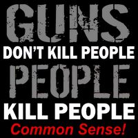 Guns Don't Kill People Kill People Drawstring Bag