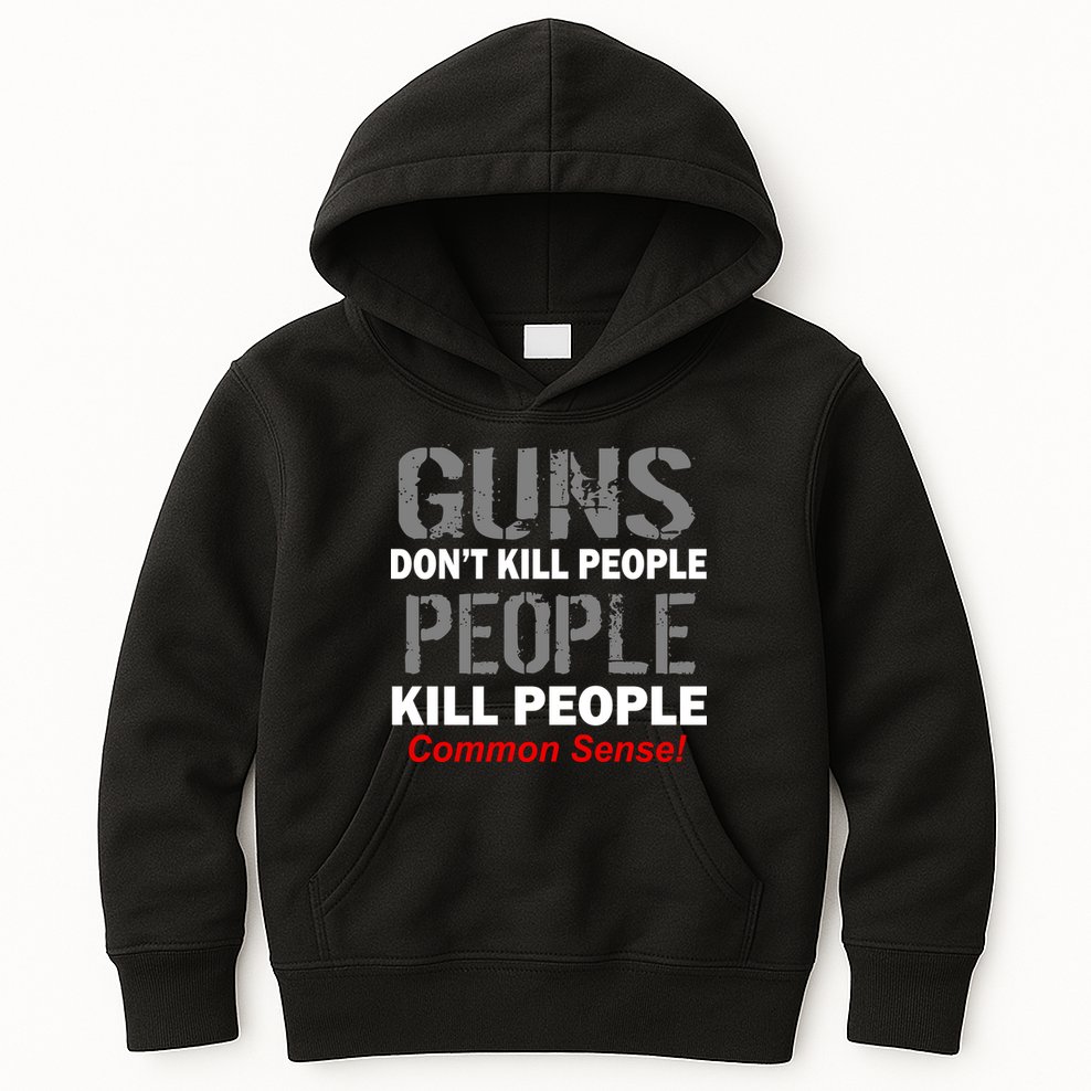 Guns Don't Kill People Kill People Kids Hoodie