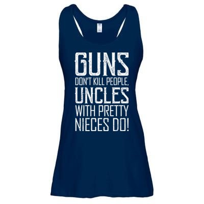 Guns Don't Kill People Uncles With Pretty Nieces Do Ladies Essential Flowy Tank