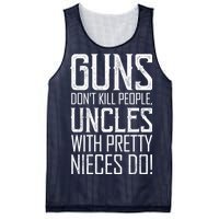 Guns Don't Kill People Uncles With Pretty Nieces Do Mesh Reversible Basketball Jersey Tank