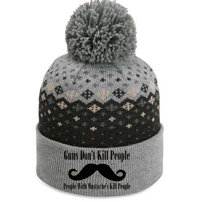 Guns Don't Kill People With Mustache's Do The Baniff Cuffed Pom Beanie