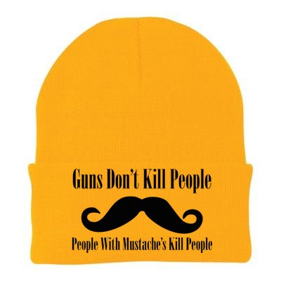 Guns Don't Kill People With Mustache's Do Knit Cap Winter Beanie