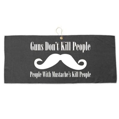 Guns Don't Kill People With Mustache's Do Large Microfiber Waffle Golf Towel