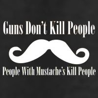Guns Don't Kill People With Mustache's Do 25L Jumbo Tote