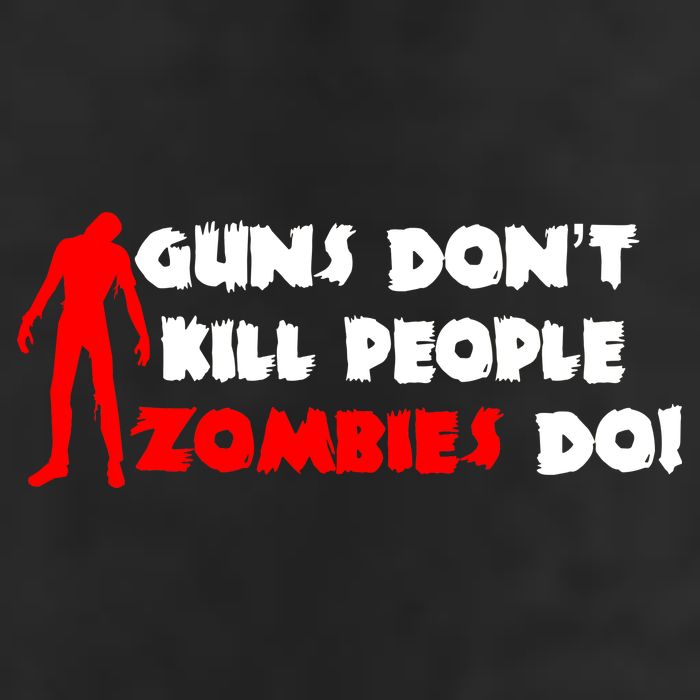 Guns Don't Kill People Zombies Do 7 Panel Mesh Trucker Snapback Hat