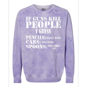 Guns Kill People Cars Drive Drunk Colorblast Crewneck Sweatshirt