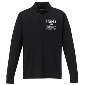 Guns Kill People Cars Drive Drunk Performance Long Sleeve Polo