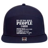 Guns Kill People Cars Drive Drunk 7 Panel Mesh Trucker Snapback Hat