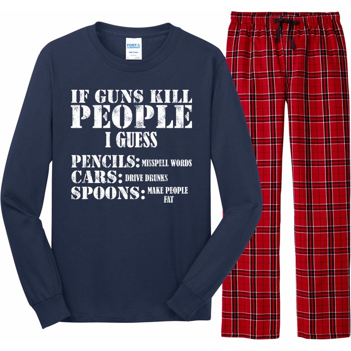 Guns Kill People Cars Drive Drunk Long Sleeve Pajama Set