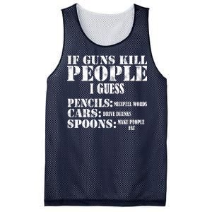 Guns Kill People Cars Drive Drunk Mesh Reversible Basketball Jersey Tank