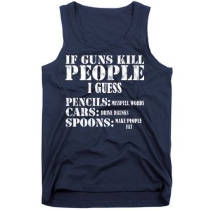 Guns Kill People Cars Drive Drunk Tank Top