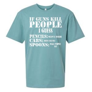 Guns Kill People Cars Drive Drunk Sueded Cloud Jersey T-Shirt