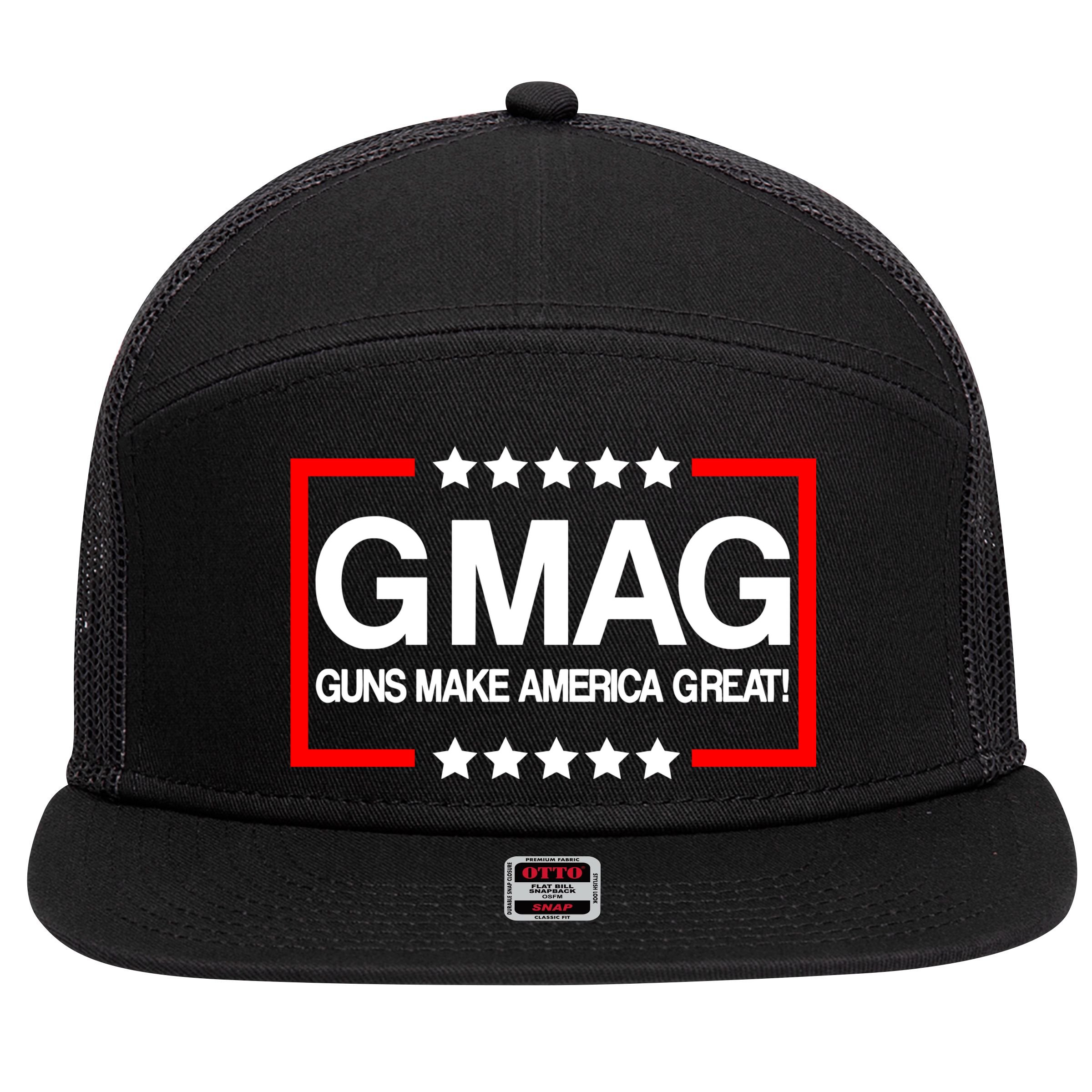 Guns Make America Great 7 Panel Mesh Trucker Snapback Hat